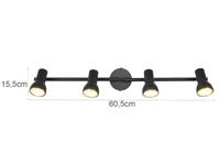 Trio PlafondlampCantar zwart 4-lichts - R81794032 - thumbnail