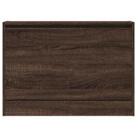 Schoenenkast 80x21x57 cm bewerkt hout bruineikenkleurig - thumbnail