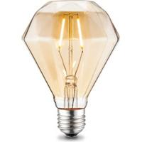 Edison Vintage LED lamp E27 LED filament lichtbron, Diamond D95, 9.5/9.5/13.5cm, Amber, Retro LED lamp 2W 180lm 2700K, warm wit licht, geschikt voor E27 fitting - thumbnail