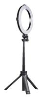 VIJIM Ringlamp met statief, telefoonhouder en bluetooth afstandsbediening - thumbnail
