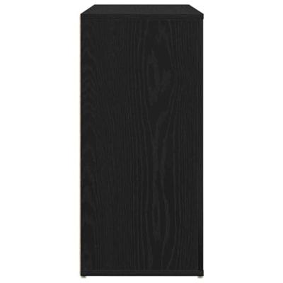 Dressoir Zwart eiken 80 x 33 x 70 cm Bewerkt hout