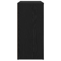 Dressoir Zwart eiken 80 x 33 x 70 cm Bewerkt hout - thumbnail
