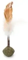 Beeztees catnip bal + Matatabi met veren kattenspeelgoed 16cm - thumbnail