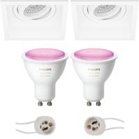 Philips Hue LED Spot Set GU10 - Kantelbaar Mat Wit - Bluetooth - thumbnail
