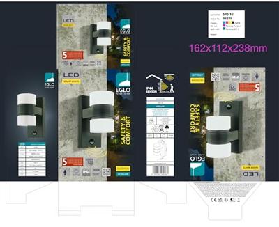 Eglo WandlampAtollari met bewegingssensor - 96276
