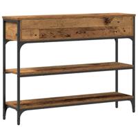 Wandtafel met lade Oudhout 72.5 x 25 x 75 cm Bewerkt hout - thumbnail