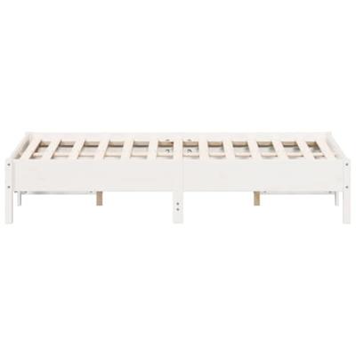 Bedframe zonder matras massief grenenhout wit 135x190 cm Bedframe zonder matras massief grenenhout wit 135x190 cm