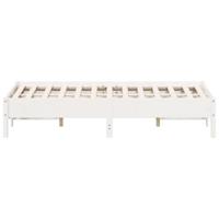 Bedframe massief grenenhout wit 135x190 cm - thumbnail