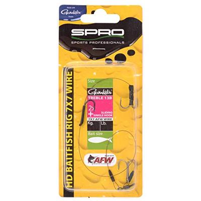 Spro Hd Baitfish Rig 2X Treble 1X Single Hook 18Kg 45cm 2x Treble Size 2 + Singlehook
