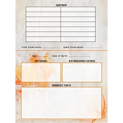 Hunter: The Reckoning 5th Edition RPG Journal Expanded Character Sheet Journal *Englische Version*