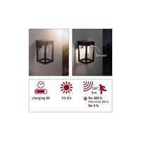 Paulmann 94572 Marisol Wandlamp op zonne-energie Energielabel: G (A - G) 5.5 W Warmwit Zwart - thumbnail