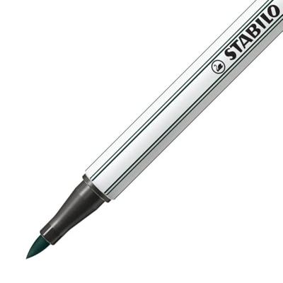 Brushstift stabilo pen 68/63 aardegroen | 10 stuks