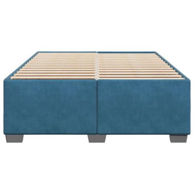 Bedframe fluweel blauw 140x200 cm