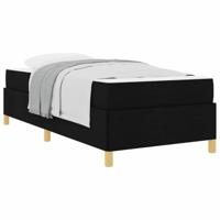 Boxspring bed Anders Zwart en Bruin en Wit 80 x 200 cm Stof - thumbnail