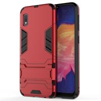 Schokbestendige PC + TPU Case voor Galaxy A10e met houder (rood) - thumbnail