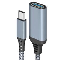 Wouueso Datakabel OTG-datakabel, USB type C, mannelijk naar vrouwelijk, opladen voor mobiele tablet, computer, voertuigverlengingsomvormer, USB 3.0-oplader voor pen, flashdrive, harde schijf, auto - thumbnail