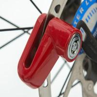 2-delige Heavy Duty motorfiets brommer scooter schijf Brake rotor anti-diefstal beveiligingsslot (rood) - thumbnail