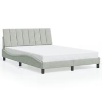 Bedframe zonder matras 120x200 cm fluweel lichtgrijs - thumbnail