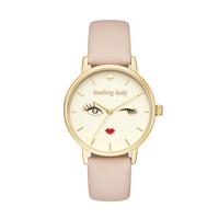Horlogeband Kate Spade New York KSW9025 Leder Roze 16mm - thumbnail