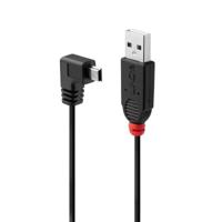 Kabel USB 2.0a naar Mini USB B LINDY 31971 1 m Zwart - thumbnail