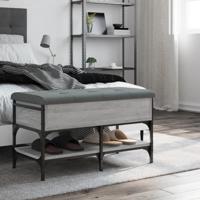 Schoenenbank 82x42x45 cm bewerkt hout grijs sonoma eikenkleurig - thumbnail