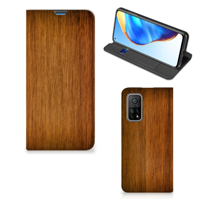 Xiaomi Mi 10T | 10T Pro Book | Wallet Case | Donker Hout Xiaomi Mi 10T | 10T Pro Book | Wallet Case | Donker Hout