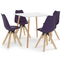 Vidaxl 5-delige Eethoek Lila - thumbnail