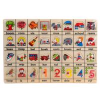 Playwood houten noppenpuzzel mijn eerste woordjes - thumbnail
