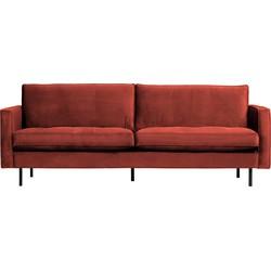 WOOOD Bank 'Rodeo' Classic 2,5-zits, Velvet, kleur Chestnut