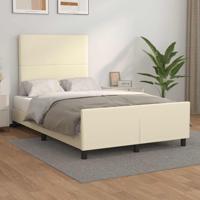 Bedframe zonder matras 120x190 cm kunstleer crème - thumbnail