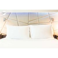 Kussensloop Hosteline IRIS PREMIUM Wit Bed van 105 200 Draden - thumbnail