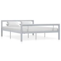 VidaXL Bedframe metaal grijs en wit 120x200 cm - thumbnail
