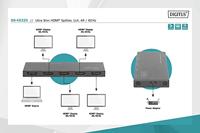 Digitus DS-45323 4 poorten HDMI-splitter LED-weergave, Met metalen behuizing, Ultra HD-geschikt 4096 x 2160 Pixel Zwart - thumbnail