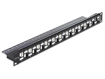 DeLOCK Keystone Patchpanel 19" 24 Port patchpaneel