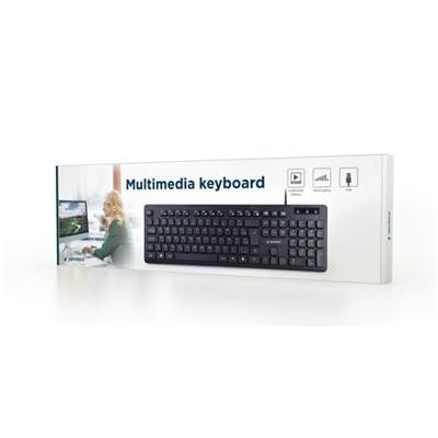 Gembird Multimedia Chocolate toetsenbord USB zwart - 9510102