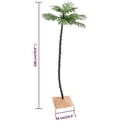 VidaXL Palmboom led 96 led&apos;s warmwit 180 cm - thumbnail