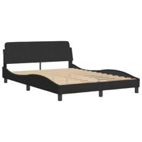 Bedframe zonder matras 160x200 cm fluweel zwart - thumbnail