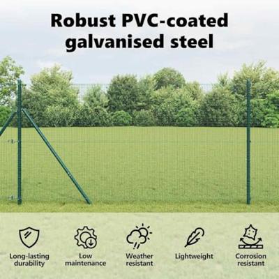 VidaXL Gelaste draadhek groen 1.4 x 10 m