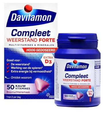 Davitamon Compleet Weerstand Hoog Gedoseerd Kauwtabletten