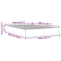 Bedframe zonder matras 140x200 cm kunstleer zwart - thumbnail