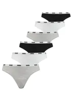6-Pack dames strings - Katoenen strings dames multipack - Voordeelverpakking - thumbnail