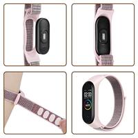 Nylon Geweven Bandje Xiaomi Mi Band 3 / 4 / 5 / 6 / 7 - Blauw - thumbnail