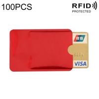 100 stuks aluminiumfolie RFID blokkeren credit card ID Bank kaart geval kaarthouder cover grootte: 9 x 6.3 cm (rood) - thumbnail