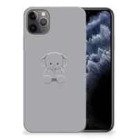 Apple iPhone 11 Pro Max Telefoonhoesje met Naam Grijs Baby Olifant - thumbnail