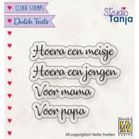 Nellie's Choice • clear stempel nederlands hoera een meisje etc - thumbnail