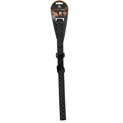 Spotted! Pro Dog Leash Huisdierriem met musketonsluiting, extra D-ring, weerbestendig en waterdicht, 120 cm, antraciet