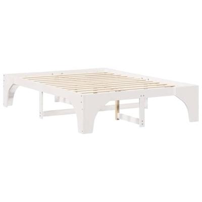 Bedframe met opslag Wit 160 x 200 cm Massief grenenhout Bedframe met opslag Wit 160 x 200 cm Massief grenenhout