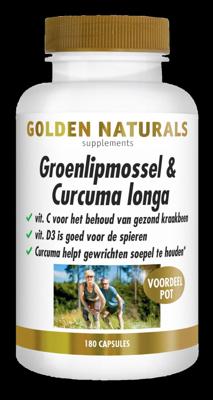 Golden Naturals Groenlipmossel & curcuma longa 180 Capsules