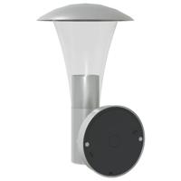 Buitenwandlamp roestvrij staal zilverkleurig - thumbnail