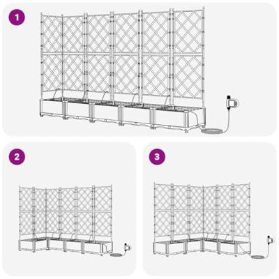 VidaXL Tuin bloempot 5 pcs zwart staal